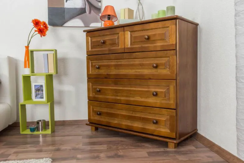 Sideboard, Kiefer massiv, Breite: 100 cm, Farbe: Eiche Abbildung