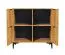 Moderne Kommode mit vier Türen Calmuco 10, Farbe: Eiche Craft Gold / Schwarz, Maße: 86 x 86 x 40,5 cm, ABS-Kantenschutz, hochwertige Verarbeitung