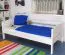 Kinderbett 90 x 190 cm | Massivholz: Buche | Weiß Lackiert Abbildung