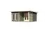 Gartenhaus mit Doppeltür & Dachüberstand von 2, 76 Meter, Steck-/Schraubsystem, 38 mm Wandstärke, Fichte Terragrau, 19m², großzügiger Tageslichteinfall