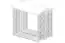 Kaminholzunterstand 04 ohne Rückwand, Farbe: Grau - aus Kiefernholz - Abmessungen: 208 x 75 x 200 cm (L x B x H)