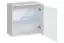 Wohnwand mit modernen Design Kongsvinger 109, Farbe: Eiche Wotan / Weiß Hochglanz - Abmessungen: 200 x 310 x 40 cm (H x B x T), mit LED-Beleuchtung
