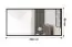 Spiegel im modernen Stil Mönch 02, Farbe: Schwarz matt - Abmessungen: 60 x 120 cm (H x B)