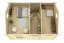 Ferienhaus F34 mit 2 Etagen | 65,3 m² | 92 mm Blockbohlen | Naturbelassen | Inkl. Fußboden &  Fenster 1-Hand-Dreh-Kippsystematik
