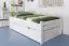 Easy Premium Line Einzelbett Massivholz-Bettgestell Liegefläche 90 x 200 aus hochwertigem Buchenholz (Hartholz) deckend weiß lackiert - für Erwachsene, Jugendliche und Kinder. Im Schlafzimmer oder Gästezimmer.
