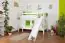 Kinderbett Etagenbett Moritz Buche Vollholz massiv weiß lackiert mit Rutsche inkl. Rollrost - 90 x 200 cm, teilbar