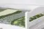 Einzelbett / Funktionsbett "Easy Premium Line" K1/n/s inkl 2 Schubladen und 2 Abdeckblenden, 90 x 200 cm Buche Vollholz massiv weiß lackiert