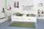 Einzelbett / Gästebett "Easy Premium Line" K1/1n inkl 2 Schubladen und 2 Abdeckblenden, 90 x 200 cm Buche Vollholz massiv weiß lackiert