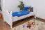 Kinderbett / Jugendbett Kiefer massiv Vollholz weiß lackiert 91, inkl. Lattenrost - Abmessung 90 x 200 cm