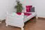Kinderbett / Jugendbett Kiefer massiv Vollholz weiß lackiert 91, inkl. Lattenrost - Abmessung 90 x 200 cm