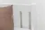 Einzelbett / Gästebett Kiefer massiv Vollholz weiß lackiert 66, inkl. Lattenrost - Abmessung 100 x 200 cm
