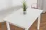 Tisch Kiefer massiv Vollholz weiß lackiert Junco 228A (eckig) - Abmessung 70 x 100 cm
