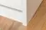 Schuhschrank Kiefer Vollholz massiv weiß lackiert Junco 217 - Abmessung 98 x 72 x 30 cm
