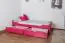 Kinderbett / Jugendbett "Easy Premium Line" K1/1n inkl 2 Schubladen und 2 Abdeckblenden, 90 x 200 cm Buche Vollholz massiv Rosa