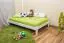 Kinderbett / Jugendbett  Kiefer Vollholz massiv weiß lackiert A10, inkl. Lattenrost - Abmessung 120 x 200 cm