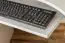 Schreibtisch Kiefer massiv Vollholz weiß Junco 185 - Abmessung 75 x 138 x 83 cm