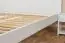 Doppelbett / Gästebett Kiefer massiv Vollholz weiß 81, inkl. Lattenrost - Abmessung 180 x 200 cm