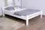 Doppelbett "Easy Premium Line" K4 in Überlänge, 160 x 220 cm Buche Vollholz massiv weiß lackiert