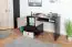 Jugendzimmer - Schreibtisch Aalst 09, Farbe: Eiche / Creme / Schwarz - Abmessungen: 86 x 125 x 55 cm (H x B x T)