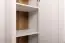 Schmaler 50 cm breiter Kleiderschrank mit 1 Tür | Farbe: Weiß Abbildung