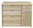 Schuhschrank Kiefer Holz massiv, Farbe: Natur 80x90x40 cm