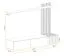 Wohnwand | Farbe: Schwarz / Eiche Hickory Jackson | Push-to-open Funktion | Maße: 180 x 40 x 130 cm | 1 TV-Unterschrank | 1 Wandregal