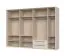 Kleiderschrank / Drehtürenschrank mit sieben Türen Neiafu 82, Farbe: Kaschmir, zwei Schubladen, Soft-Close-Funktion, vier Kleiderstangen, Maße: 226 x 322 x 60 cm