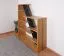 Regal "Lipik" 04, Farbe: Eiche / Schwarz, teilmassiv - Abmessungen: 150 x 120 x 36 cm (H x B x T)