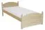 Einzelbett / Gästebett Kiefer massiv Vollholz natur 82, inkl. Lattenrost - 100 x 200 cm (B x L)