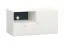 Modernes TV-Möbel / TV-Schrank mit einer Schublade Aenna 110, Farbe: Weiß / Indigo, Maße: 51,5 x 101 x 46,5 cm, Griffe: Weiß, eine Tür, zwei Fächer