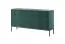 Kommode Worthing 05, Farbe: Grün / Schwarz / Gold - Abmessungen: 83 x 154 x 39 cm (H x B x T)