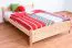 Kinderbett / Jugendbett Buche massiv Vollholz natur 117, inkl. Lattenrost - 140 x 200 cm (B x L)