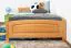 Kinderbett / Jugendbett Kiefer massiv Vollholz Erlefarben 80, inkl. Lattenrost - 100 x 200 cm