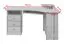 Schreibtisch Kiefer massiv Vollholz weiß Junco 185 - Abmessung 75 x 138 x 83 cm
