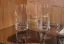 Vitrine Slatina 06, Farbe: Eiche / Schwarz, teilmassiv - Abmessungen: 146 x 91 x 45 cm (H x B x T)