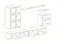 Moderne Wohnwand Balestrand 28, Farbe: Weiß / Eiche Wotan - Abmessungen: 160 x 270 x 40 cm (H x B x T), mit 12 Fächern