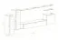 Wohnwand Balestrand 164, Farbe: Eiche Wotan - Abmessungen: 160 x 330 x 40 cm (H x B x T), mit vier Türen und 11 Fächern