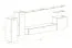Moderne Wohnwand Balestrand 15, Farbe: Eiche Wotan / Grau - Abmessungen: 160 x 330 x 40 cm (H x B x T), mit vier Türen