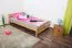 Bettrahmen für Kinder / Kinderbett 120 x 200 cm | Massivholz: Buche | Natur Lackiert Abbildung