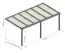 Terrassenüberdachung S 04, Dach: 10 mm Glas klar, Grundfläche: 12,18 m² - Abmessungen: 200 x 609 cm (B x L)