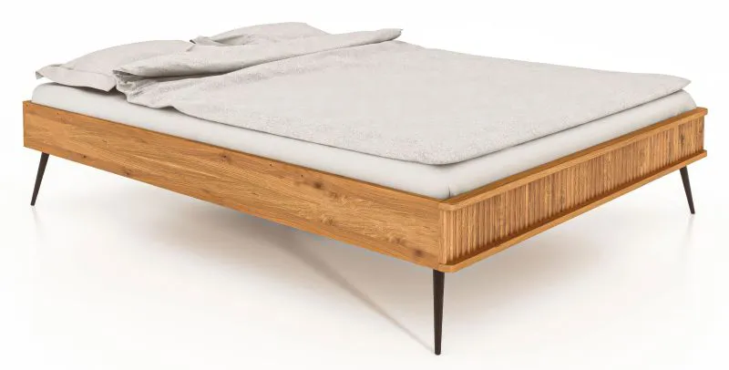 Doppelbett Rolleston 03 Kernbuche massiv geölt - Liegefläche: 160 x 200 cm (B x L)