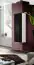 Außergewöhnliche Wohnwand Hompland 53, Farbe: Schwarz / Weiß - Abmessungen: 170 x 320 x 40 cm (H x B x T), mit genügend Stauraum