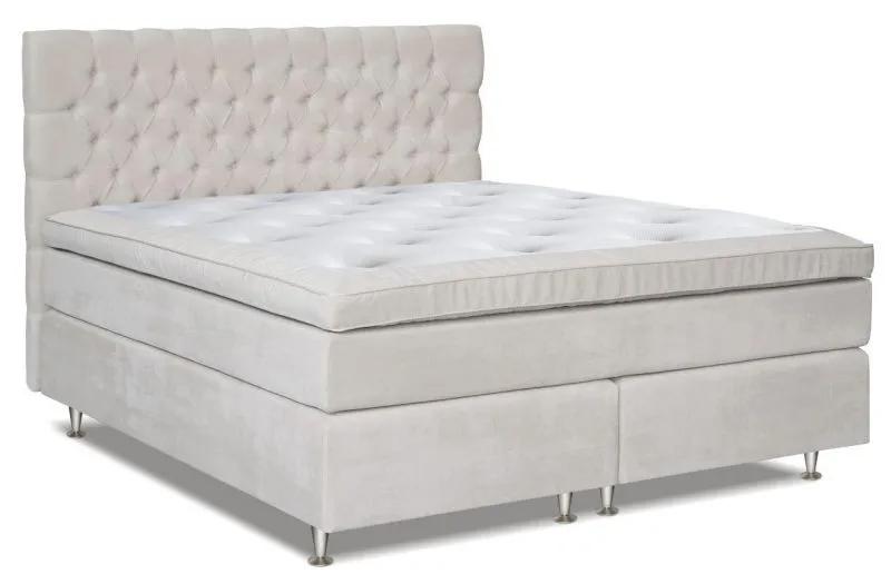 Boxspringbett 210 x 200 cm Weiß Abbildung