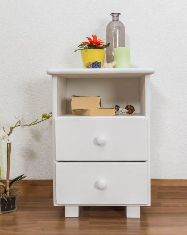 Nachttisch Weiß Kiefer Abbildung