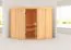 Sauna "Nooa" Farbe: Natur - 196 x 196 x 198 cm (B x T x H)