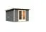 Saunahaus "Anni 1" SET B  Farbe: Terragrau - 309 x 309 cm (B x T), Grundfläche: 9,3 m²