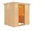 Sauna "Veli" mit Kranz - Farbe: Natur - 210 x 165 x 202 cm (B x T x H)
