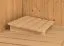 Sauna "Veli" mit Kranz - Farbe: Natur - 210 x 165 x 202 cm (B x T x H)