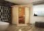 Sauna "Loran" mit bronzierter Tür und Kranz - Farbe: Natur - 165 x 165 x 202 cm (B x T x H)
