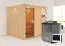 Sauna "Aleksi" SET mit Kranz und Ofen BIO 9 kW - 210 x 210 x 202 cm (B x T x H)
